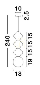Lampa Wisząca VILROSA Luces Exclusivas LE44567 small 3