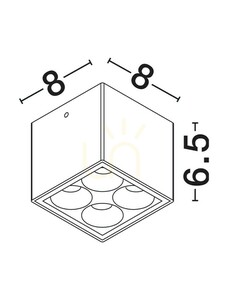Plafon zewnętrzny MOQUEGUA Luces Exclusivas LE73768, czarny mat, LED 8 W 3000 K small 2