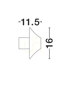 Kinkiet zewnętrzny Luces Exclusivas QUERILO LE75187, LED 11 W, 993 lm, 3000 K, ø16 cm, corten, IP54 small 3