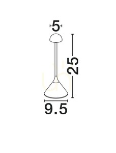Przenośna lampa stołowa LED CARMEDA Luces Exclusivas LE75286, biała matowa, 25 cm small 3