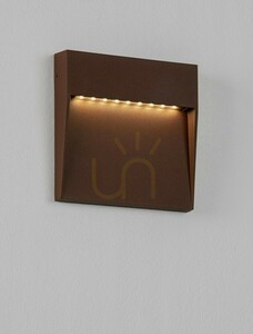 Kinkiet zewnętrzny Luces Exclusivas LORCENA LE75298, LED 5 W 3000 K, 307 lm, rdzawy brąz, IP54, 16 cm small 1