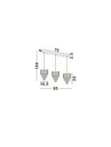 Lampa Wisząca PELAVRO Luces Exclusivas LE45106 small 3