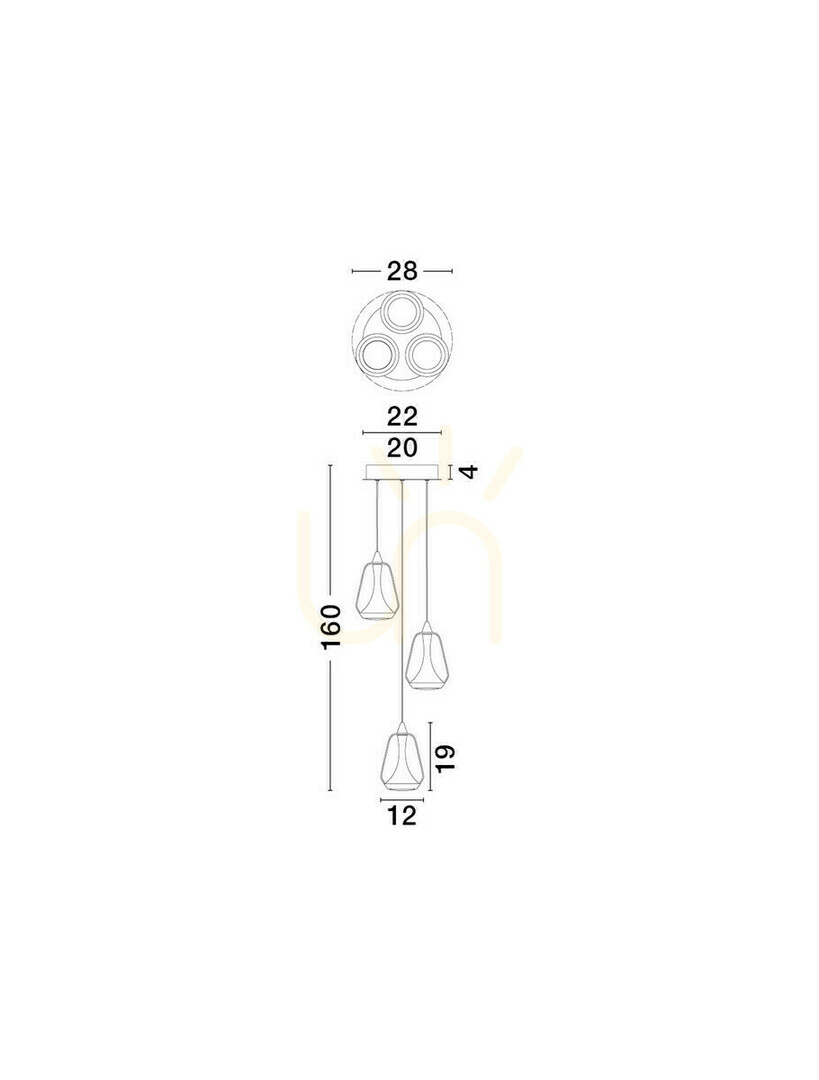 Wyświetl Lampa Wisząca RORIZNO Luces Exclusivas LE45110 Lampa Wisząca RORIZNO Luces Exclusivas LE45110