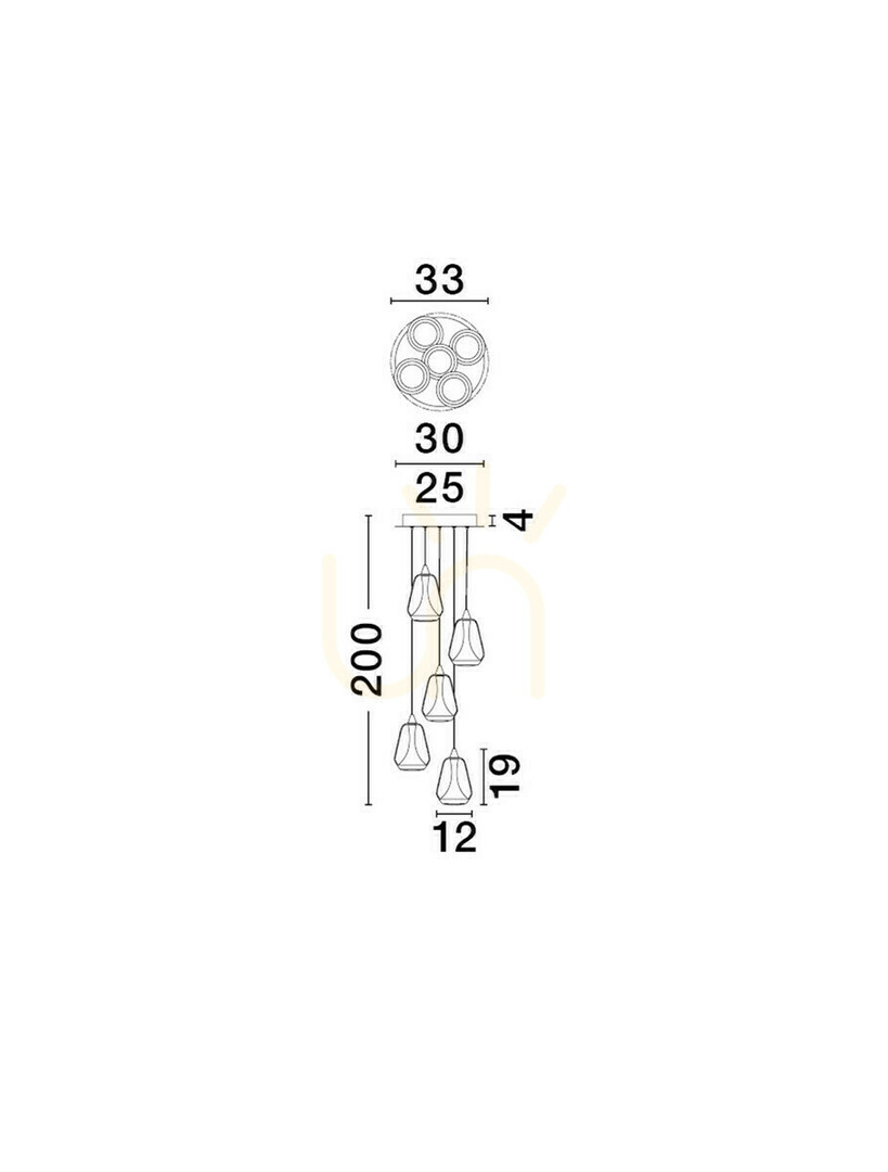 Wyświetl Lampa Wisząca RORIZNO Luces Exclusivas LE45111 Lampa Wisząca RORIZNO Luces Exclusivas LE45111