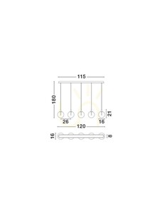 Lampa Wisząca LURVELA Luces Exclusivas LE45135 3 Lampa Wisząca LURVELA Luces Exclusivas LE45135 small 3