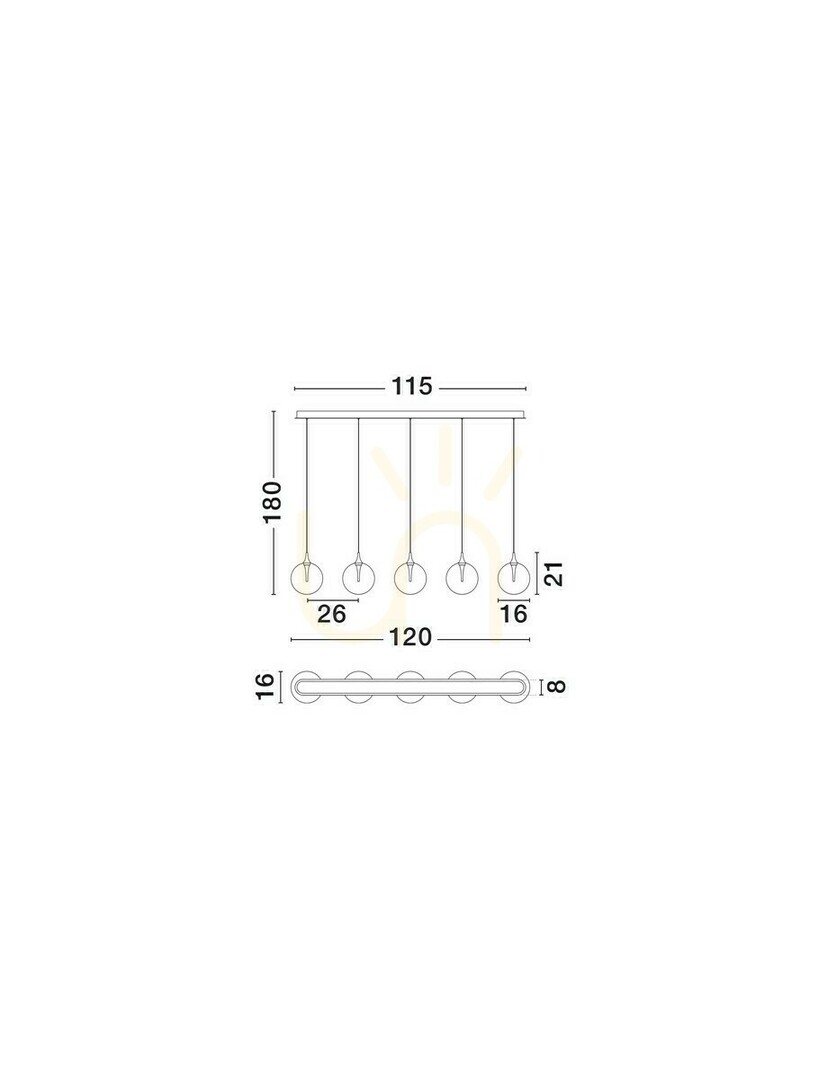 Wyświetl Lampa Wisząca LURVELA Luces Exclusivas LE45135 Lampa Wisząca LURVELA Luces Exclusivas LE45135