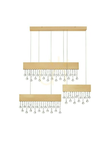 Sprawdź Lampa wisząca LED Luces Exclusivas Olevira LE45146 złota 101,2 cm 84 W