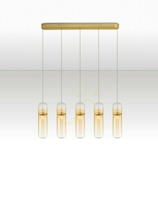 Lampa wisząca LED Luces Exclusivas Rebalvo LE45202 złota 35 W small 1