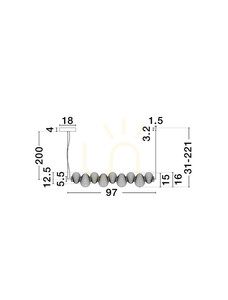 Lampa Wisząca TANVERA Luces Exclusivas LE45209 small 3