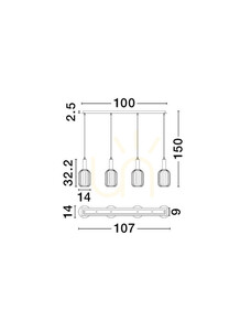 Lampa Wisząca QUERISA Luces Exclusivas LE45217 small 3