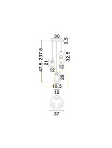 Lampa Wisząca MONRETA Luces Exclusivas LE45235 small 3