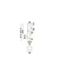 Lampa Wisząca MONRETA Luces Exclusivas LE45236 small 3