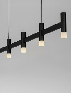 Lampa wisząca Luces Exclusivas CORVETA LE45425 czarna LED 147 cm 2700 K small 1