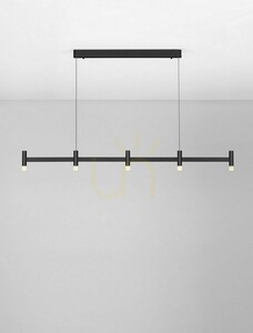 Lampa wisząca Luces Exclusivas CORVETA LE45425 czarna LED 147 cm 2700 K small 2