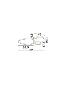 Biały plafon LED Luces Exclusivas ALONTRA LE45499, 62 cm, 3200 K small 3