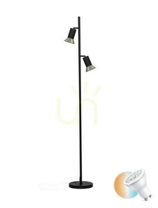 Lampa podłogowa Luces Exclusivas MARENZO LE45613 brąz oksydowany, 2 × GU10 small 0