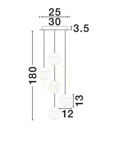Lampa Wisząca ALCUDIA Luces Exclusivas LE45756 small 5