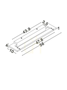 Kinkiet łazienkowy LED nad lustro ALFAJAR Luces Exclusivas biały 56 cm IP44 LE45777 small 6
