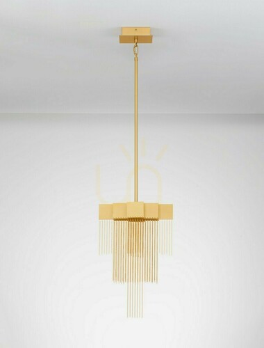 Sprawdź Lampa wisząca Luces Exclusivas ARDALES LE45835, kaskada złotych łańcuszków, LED 8 W 3000 K, ściemnialna TRIAC, 31 × 21 cm