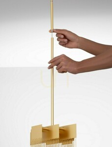 Lampa wisząca Luces Exclusivas ARDALES LE45835, kaskada złotych łańcuszków, LED 8 W 3000 K, ściemnialna TRIAC, 31 × 21 cm small 5