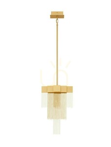 Lampa wisząca Luces Exclusivas ARDALES LE45835, kaskada złotych łańcuszków, LED 8 W 3000 K, ściemnialna TRIAC, 31 × 21 cm small 0