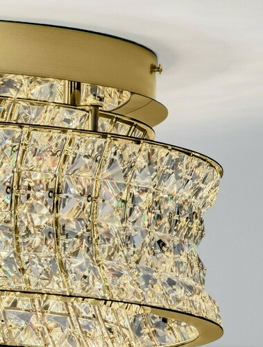 Sprawdź Plafon LED ARONA Luces Exclusivas LE45861 złoty z kryształami 60 cm