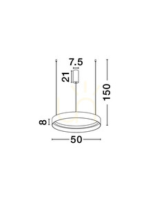 Lampa wisząca LED Luces Exclusivas ATECA LE45894 czarna 50 cm small 5