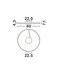 Plafon LED Luces Exclusivas AZKOIT LE45901 biały 80 cm 64 W small 5