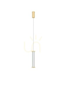 Lampa wisząca Luces Exclusivas CONIL LE45980, tuba akrylowa, LED 6 W, 398 lm, 2700 K, złota, wys. 200 cm small 0