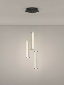 Lampa wisząca kaskadowa Luces Exclusivas CONIL LE45994 LED 13W 2700K czarna, 3 klosze small 2