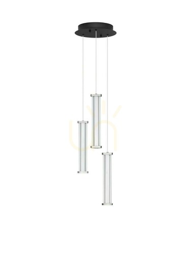Sprawdź Lampa wisząca kaskadowa Luces Exclusivas CONIL LE45994 LED 13W 2700K czarna, 3 klosze
