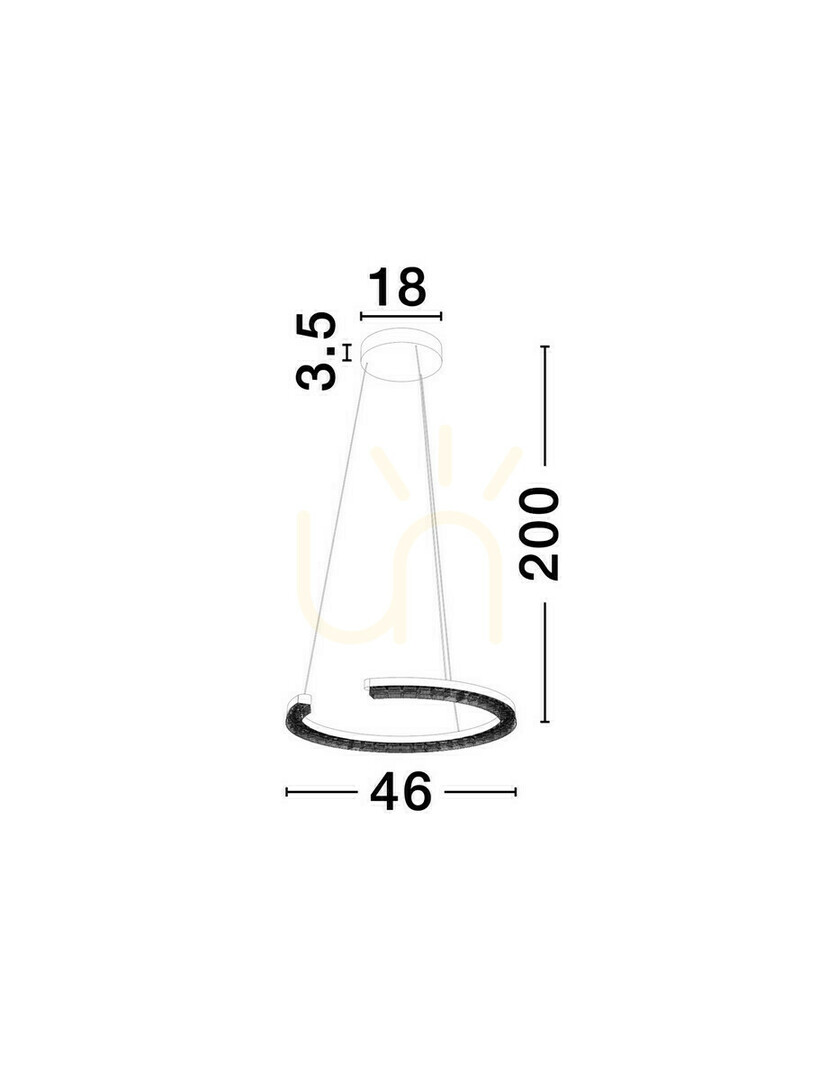 Pokaż Lampa Wisząca MAHON Luces Exclusivas LE46095 Lampa Wisząca MAHON Luces Exclusivas LE46095