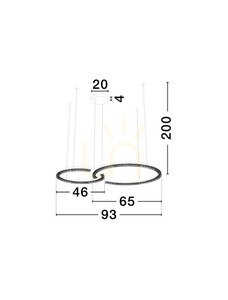 Lampa Wisząca MAHON Luces Exclusivas LE46098 small 4