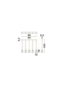 Lampa Wisząca RORIZNO Luces Exclusivas LE46148 small 4