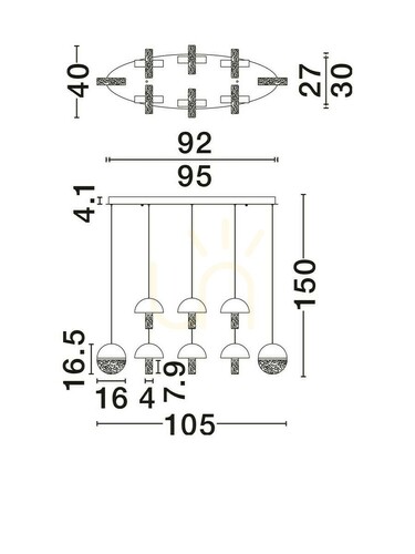 Sprawdź Lampa Wisząca TARREGA Luces Exclusivas LE46177