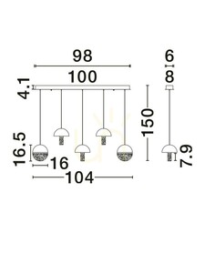Lampa Wisząca TARREGA Luces Exclusivas LE46187 small 3
