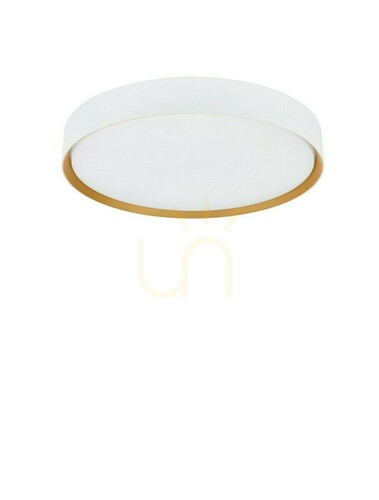 Sprawdź Oprawa sufitowa LED EIBAR Luces Exclusivas LE62446, biało-złota, Ø42,2 cm, 30 W IP44