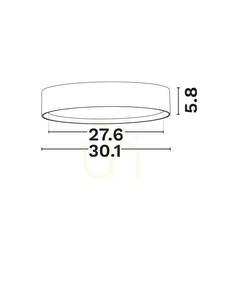 Plafon LED Luces Exclusivas EIBAR LE62447, czarno-złoty, 24 W, Ø30,1 cm small 2