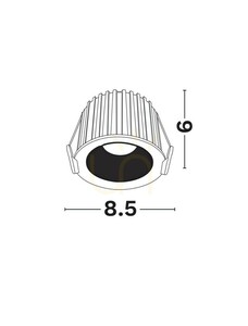 Oczko sufitowe Luces Exclusivas FEMESA LE62472 czarne LED 14 W 663 lm 2700 K Ø8,5 cm small 3