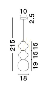 Lampa Wisząca VILROSA Luces Exclusivas LE44561 small 3