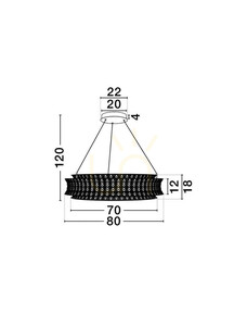 Lampa Wisząca ARONA Luces Exclusivas LE45865 4 Lampa Wisząca ARONA Luces Exclusivas LE45865 small 4