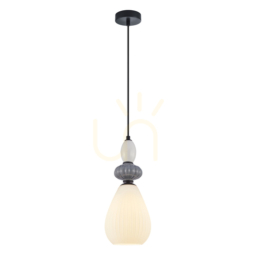 Sprawdź Lampa wisząca Italux Altra czarna E27 szklana 17 cm PND-36787-1B-BK-WH