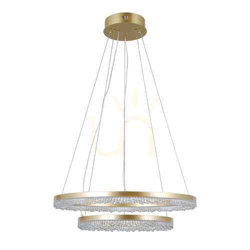 Sprawdź Lampa wisząca Italux Barlo LED złota 60 cm PND-34526-2L-GD