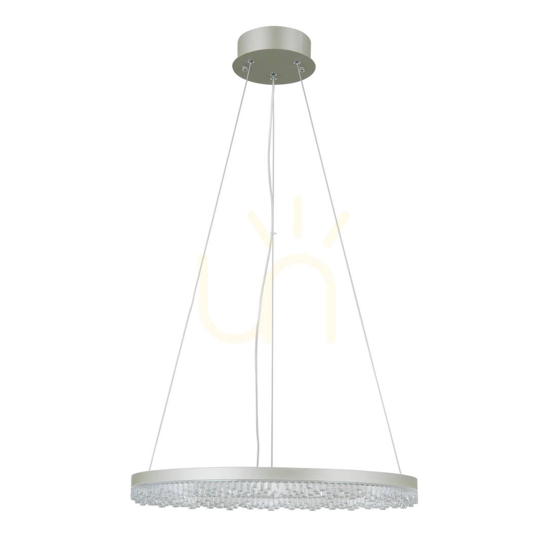 Sprawdź Lampa wisząca Italux Barlo LED srebrna 50 cm PND-34526-M-SILV Lampa wisząca Italux Barlo LED srebrna 50 cm PND-34526-M-SILV
