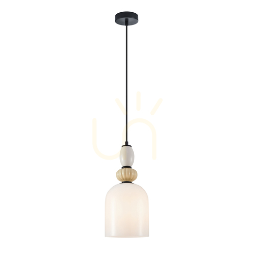Sprawdź Lampa Wisząca Italux Bonata Czarna Biała Szkło E27 PND-36573-1B-BK-WH