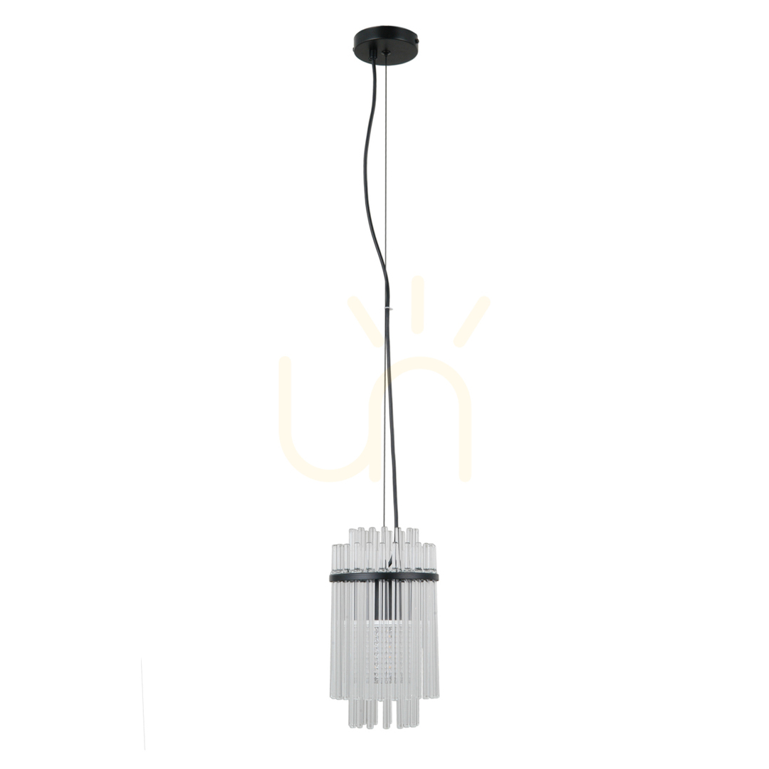 Sprawdź Lampa wisząca Italux Bonte czarna szklana E27 PND-40929-1A-BK Lampa wisząca Italux Bonte czarna szklana E27 PND-40929-1A-BK