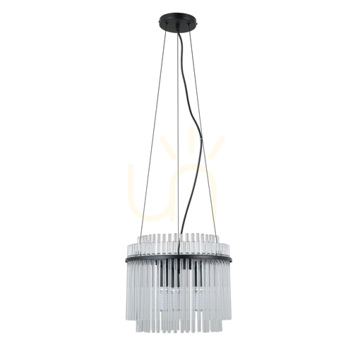 Sprawdź Lampa wisząca Italux Bonte czarna z przezroczystym szkłem 3xE14 PND-40929-3A-BK