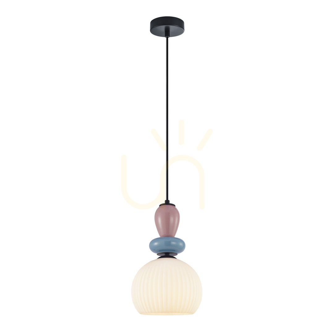 Sprawdź Lampa wisząca Italux Domali czarna szkło E27 PND-36816-1A-BK-WH Lampa wisząca Italux Domali czarna szkło E27 PND-36816-1A-BK-WH