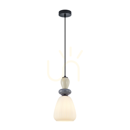Sprawdź Lampa wisząca Italux Domali czarna szklana E27 PND-36816-1D-BK-WH