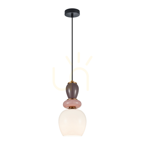 Sprawdź Lampa Wisząca Italux Martelo Złota Szklana E27 PND-36545-1C-GD-WH